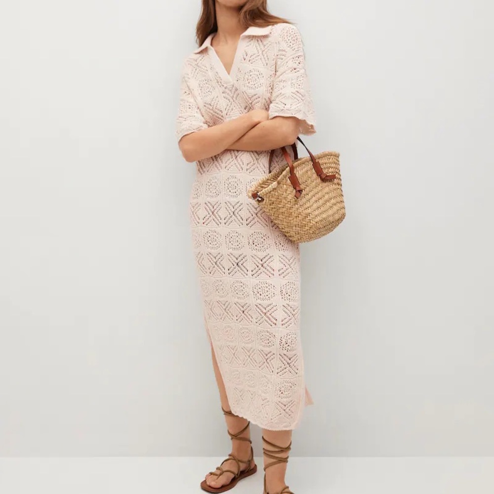 Mango Crochet Cotton Dress